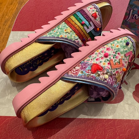 NIB Irregular Choice Peace ☮️ Heart ❤️ Sandals Size Women’s EU 37 (US 6) - Picture 5 of 12